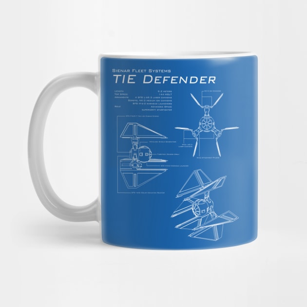 TIE Defender Blueprint by patrickkingart